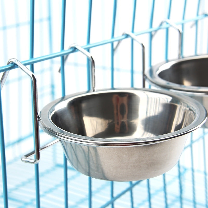 KFX-6379453 Stainless Steel Hanging Dog Food Bowl - Available in 11cm, 13cm, and 17cm Sizes