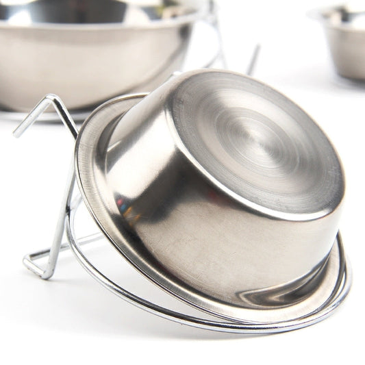 KFX-6379453 Stainless Steel Hanging Dog Food Bowl - Available in 11cm, 13cm, and 17cm Sizes