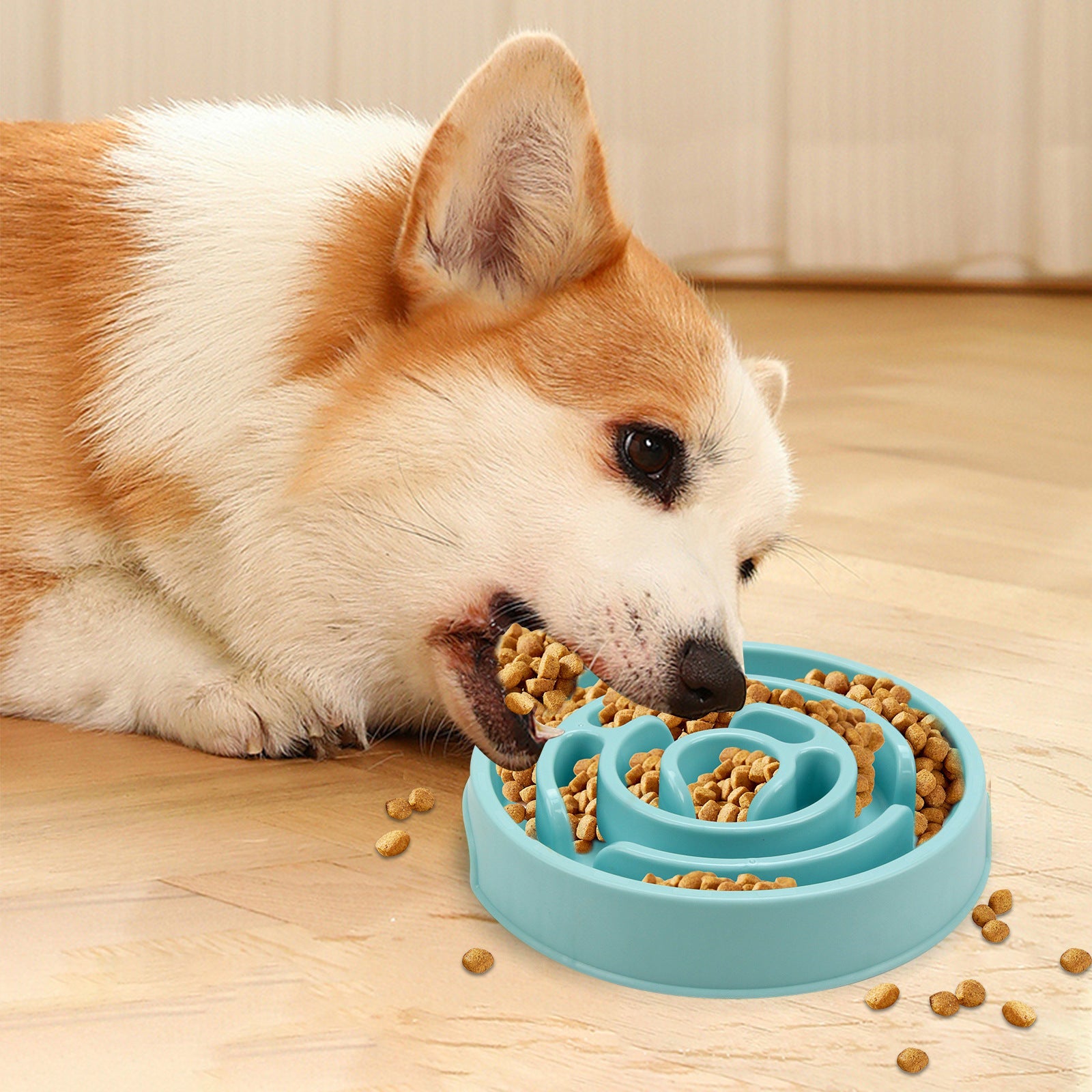 KFX-6382525 Silicone Slow Feeder Puzzle Bowl for Dogs - Reduces Choking & Promotes Healthy Eating