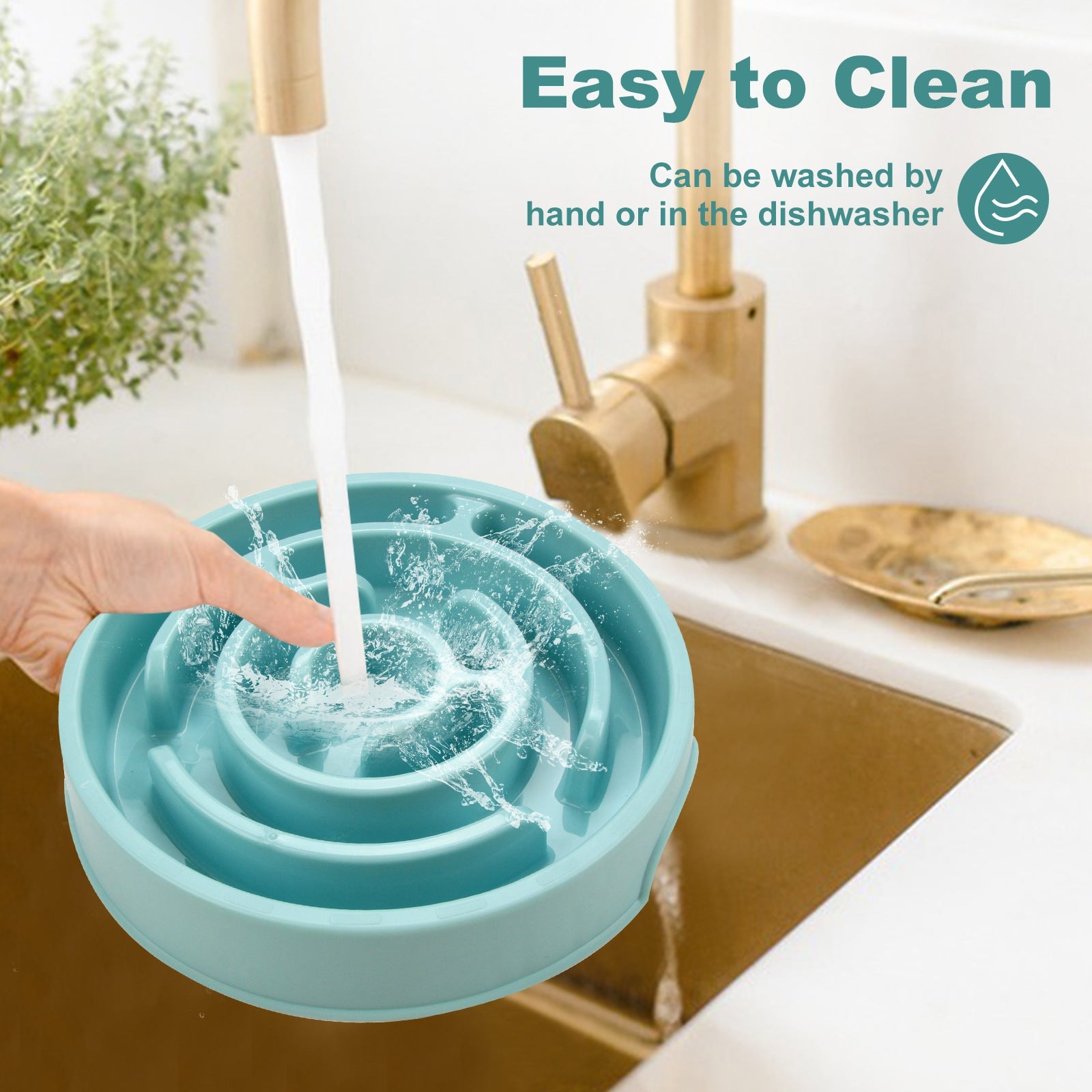 KFX-6382525 Silicone Slow Feeder Puzzle Bowl for Dogs - Reduces Choking & Promotes Healthy Eating