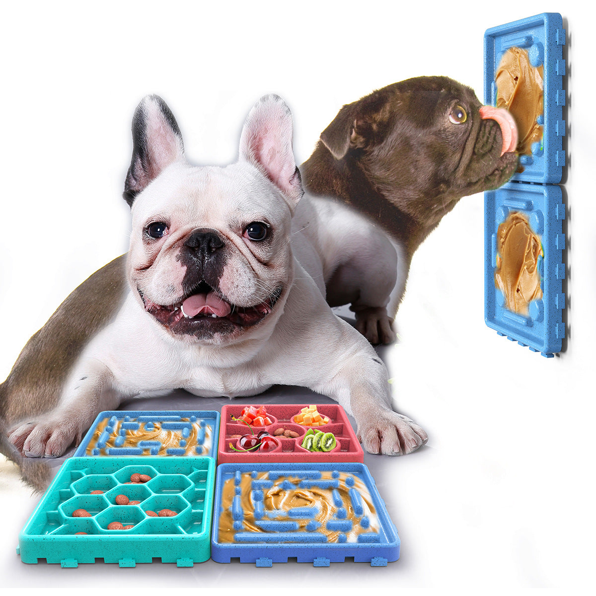 KFX-6383037 Dog Licking Mat Slow Feeder with Suction Pad in Multiple Colors