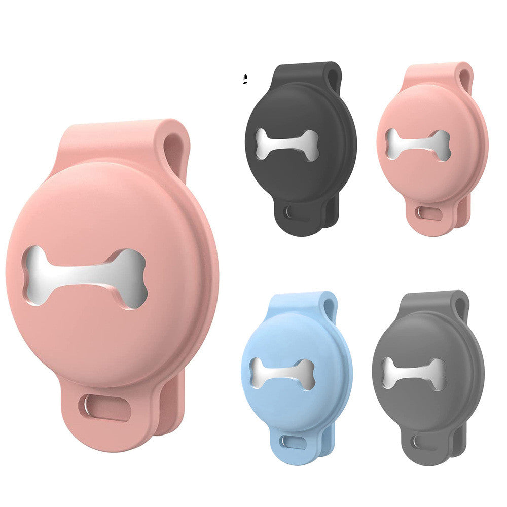 KFX-6384701 Silicone Protective Case for Pet Tracker - Available in Black, Sky Blue, Pink, and Gray