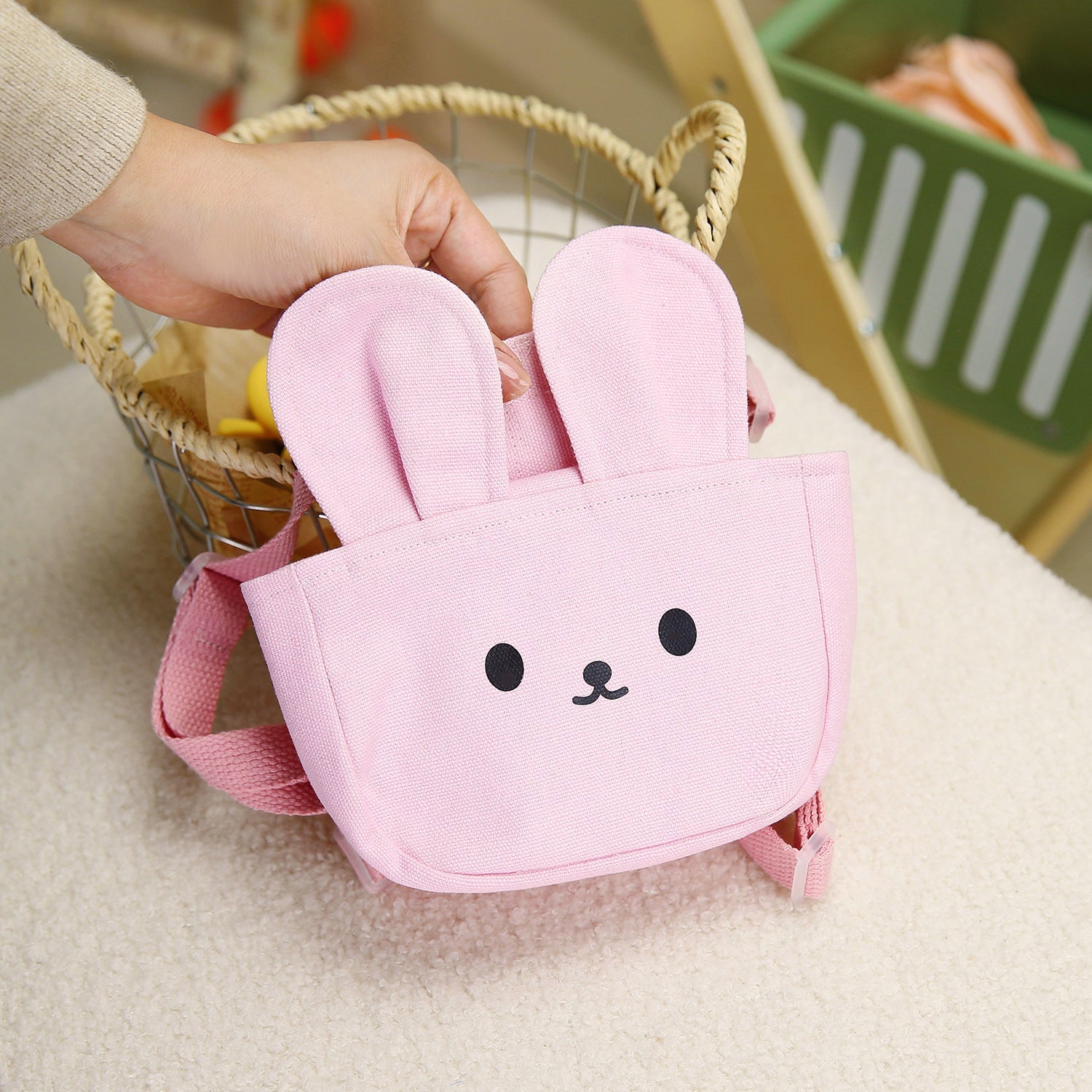 KFX-6384829 Pet Dog Canvas Backpack in Pink and Brown - Sizes S & L, All-Season Design