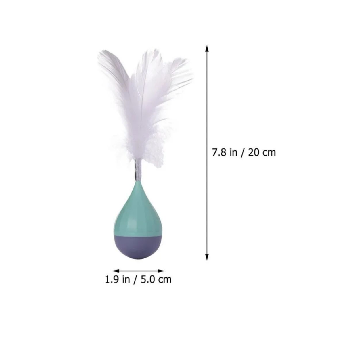 KFX-6386493 Feather Tumbler Cat Toy - Bite-Resistant Tease Ball with Flexible Stick for Interactive Play