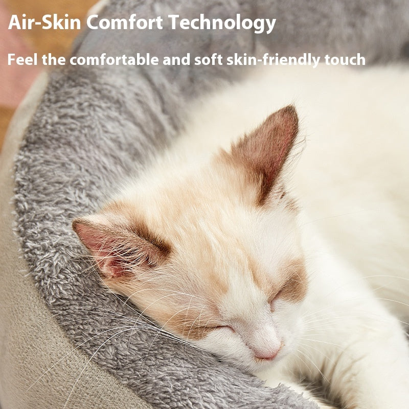 KFX-6386877 Universal Non-slip Plus-sized Pet Nest in Gray and Brown - 4 Season Comfort for Dogs
