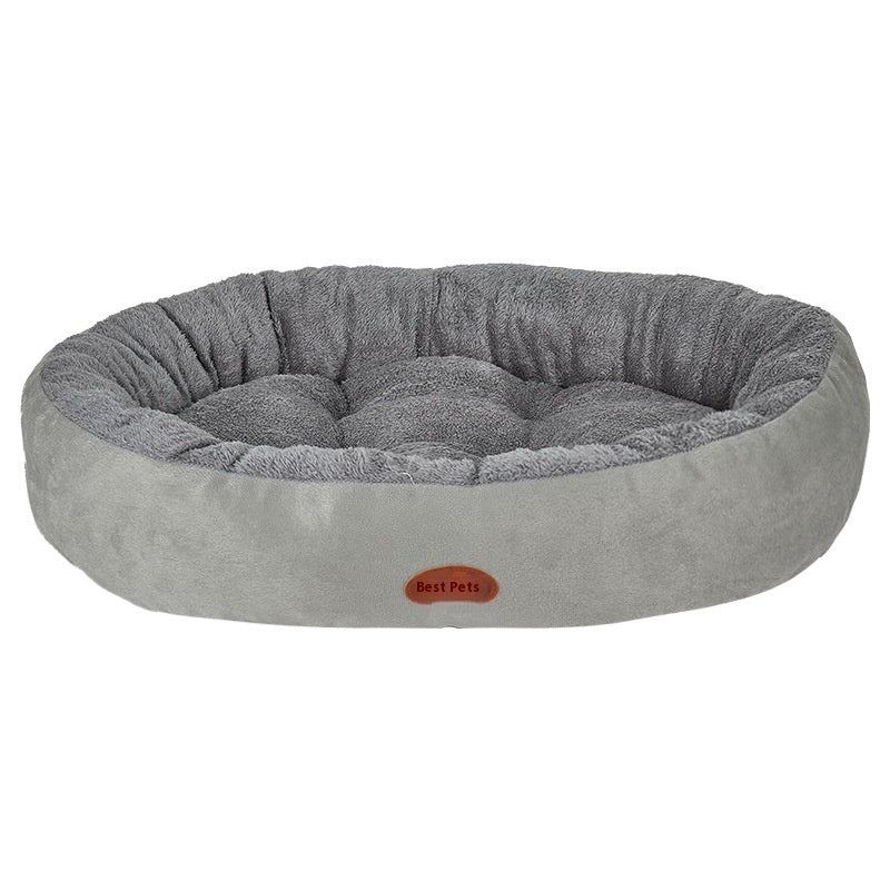 KFX-6386877 Universal Non-slip Plus-sized Pet Nest in Gray and Brown - 4 Season Comfort for Dogs