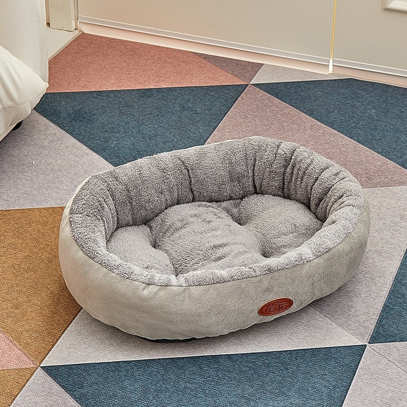 KFX-6386877 Universal Non-slip Plus-sized Pet Nest in Gray and Brown - 4 Season Comfort for Dogs