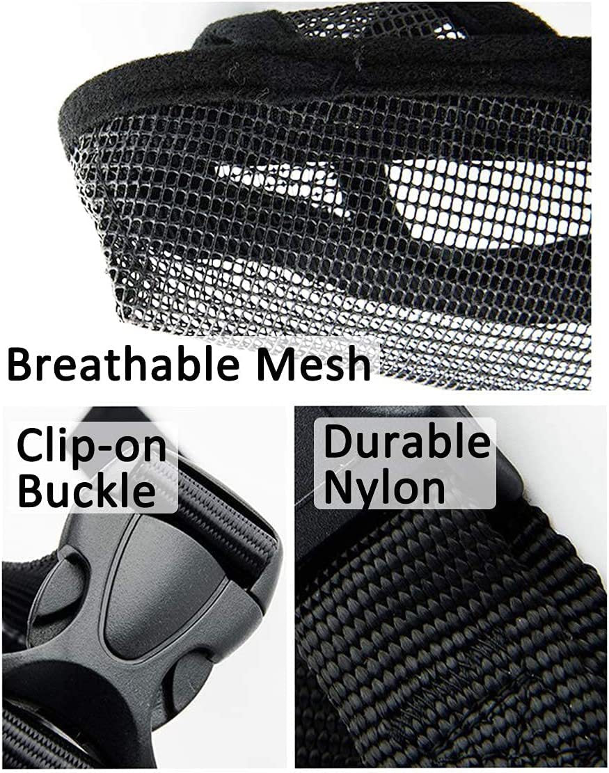 KFX-6388285 Breathable Mesh Dog Muzzle for Anti-Biting, Anti-Barking, and Controlled Eating - Suitable for Large, Medium, and Small Dogs