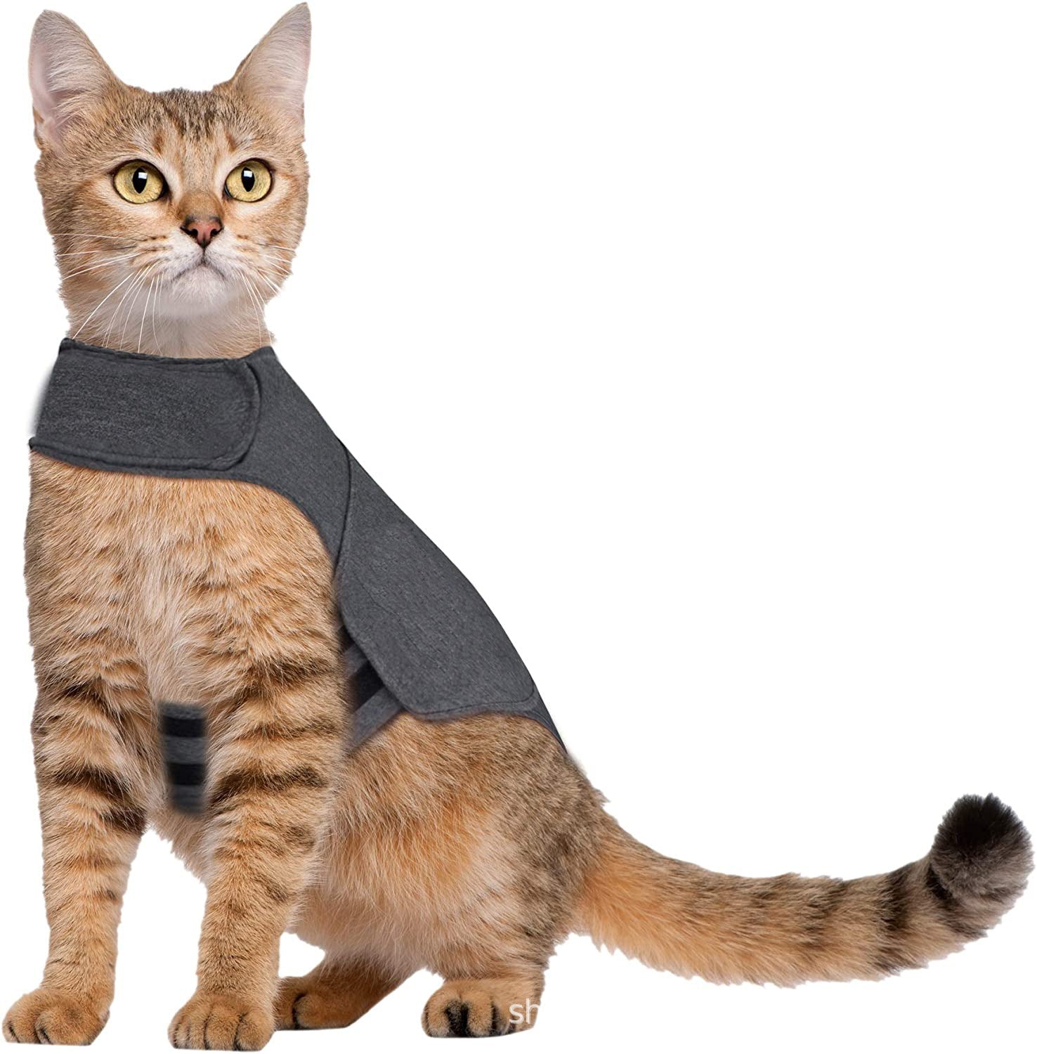 KFX-6389181 Summer Dark Gray Pet Vest for Dogs and Cats - Available in Sizes S, M, L, Made of Durable Polyester