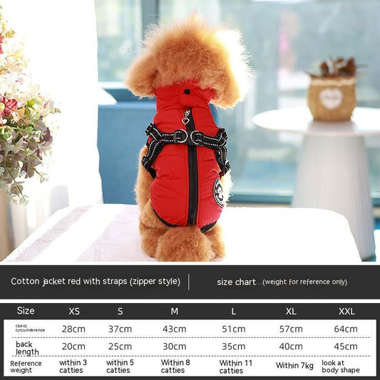 KFX-6389437 Adjustable Pet Cotton Vest with Traction for Comfort and Support