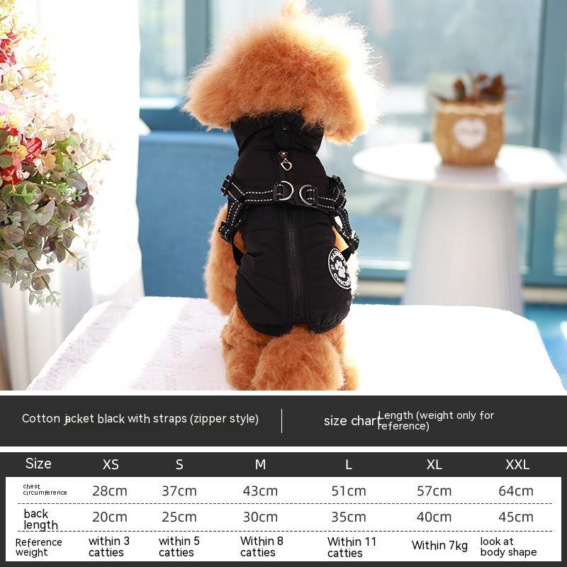 KFX-6389437 Adjustable Pet Cotton Vest with Traction for Comfort and Support
