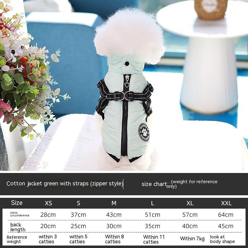 KFX-6389437 Adjustable Pet Cotton Vest with Traction for Comfort and Support
