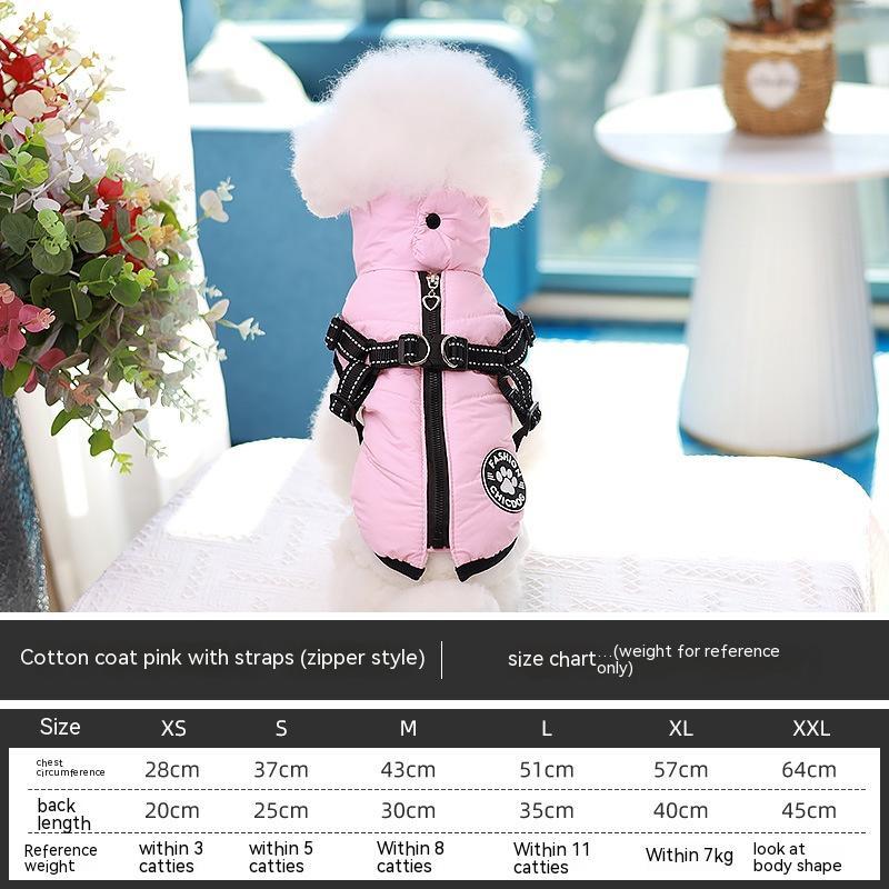 KFX-6389437 Adjustable Pet Cotton Vest with Traction for Comfort and Support