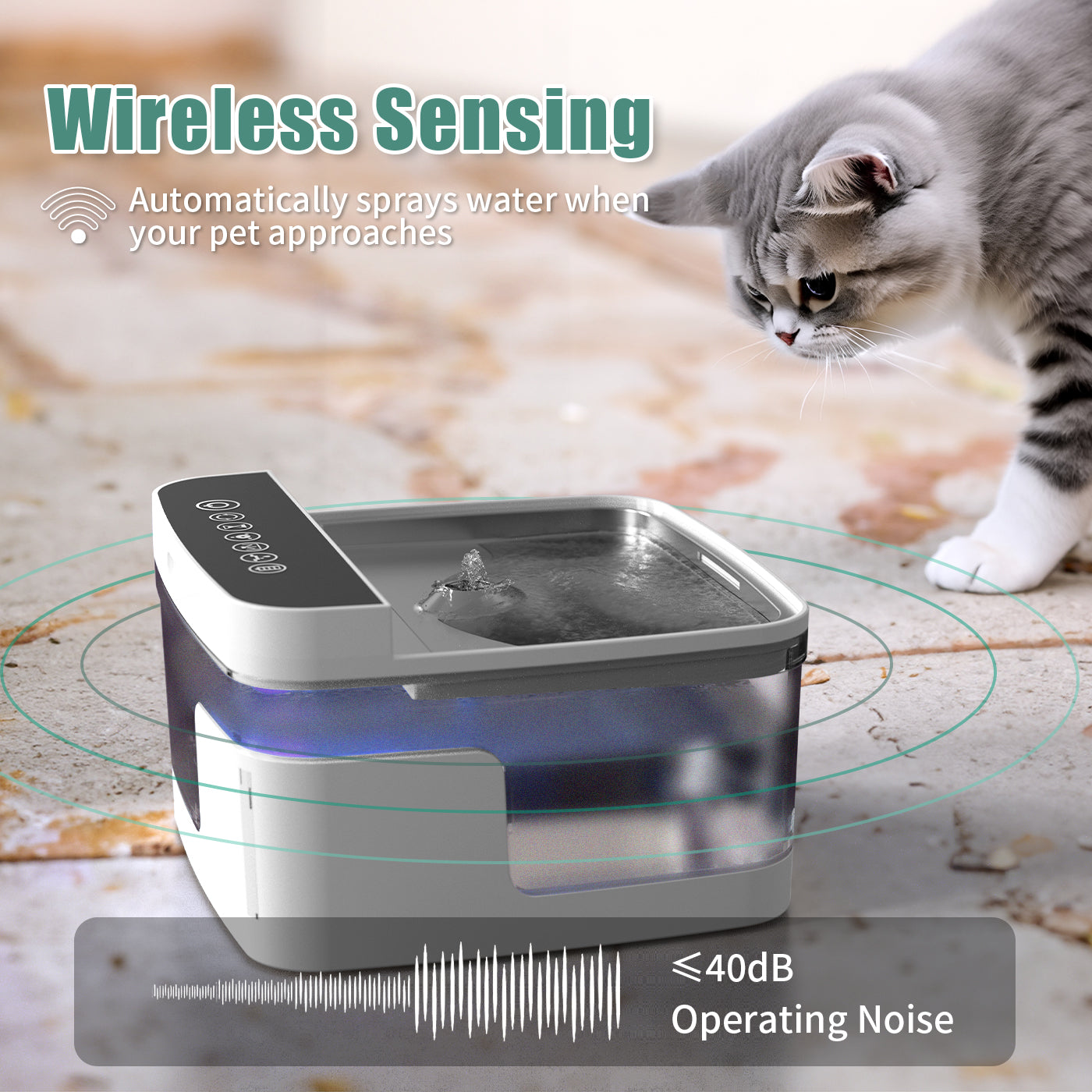 KFX-6390845 Automatic Pet Water Dispenser with Adjustable Flow Control