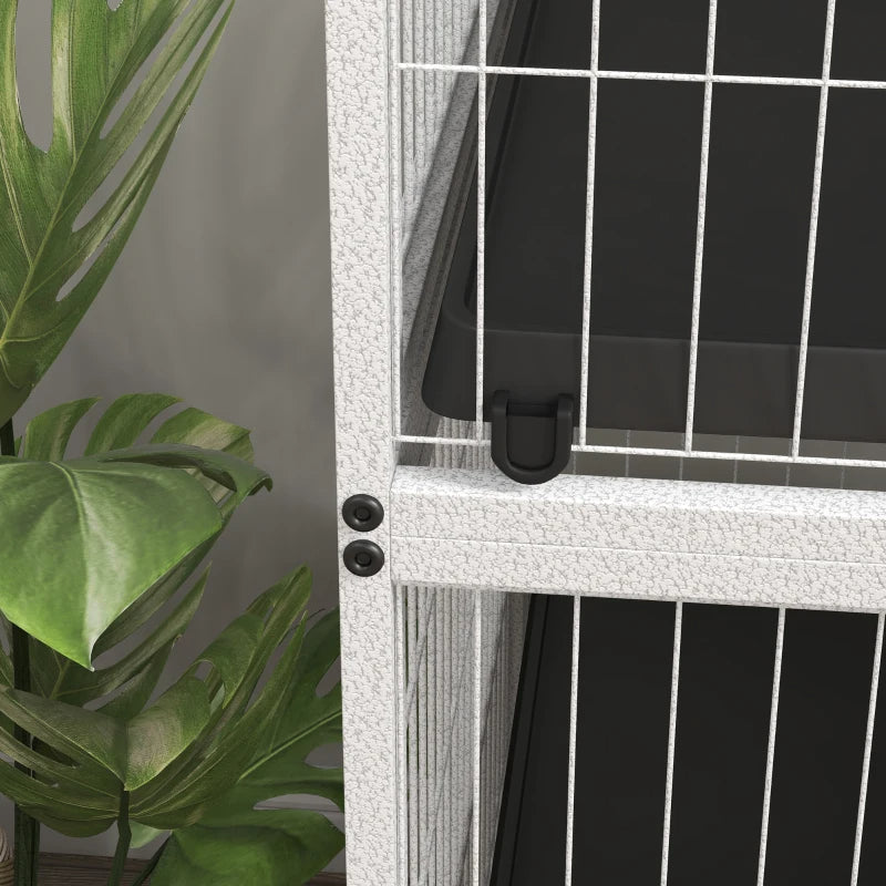 KFX-6394429 Spacious Multi-Tiered Small Animal Cage with Removable Tray and Hammock for Ferrets and Chinchillas