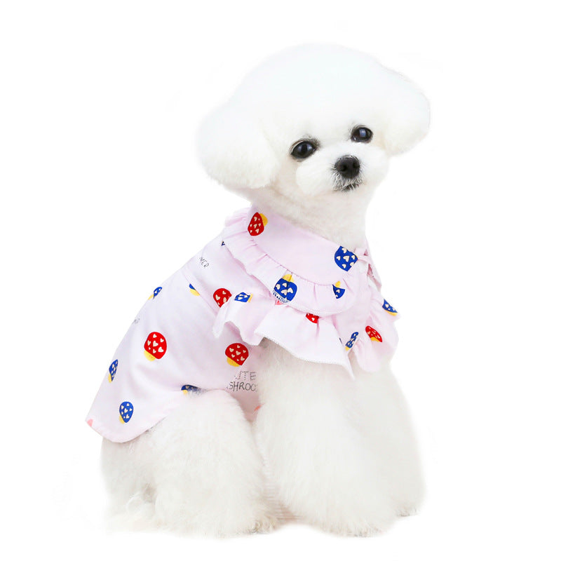 KFX-6394941 Lightweight Cotton Spring/Summer Clothes for Dogs and Cats in Multiple Sizes