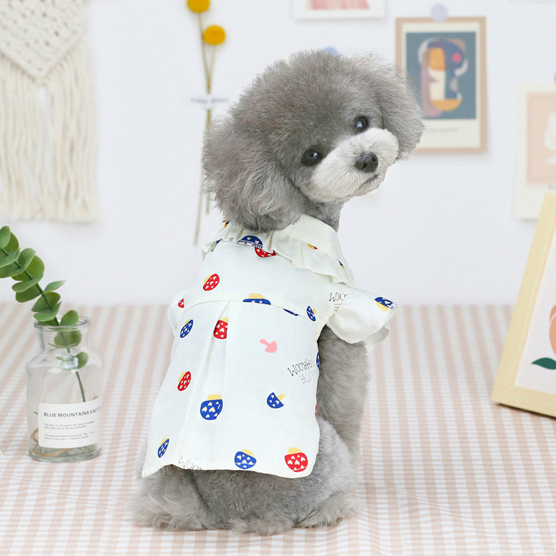 KFX-6394941 Lightweight Cotton Spring/Summer Clothes for Dogs and Cats in Multiple Sizes