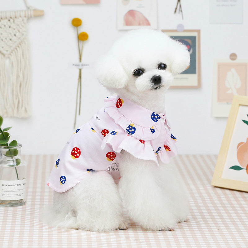 KFX-6394941 Lightweight Cotton Spring/Summer Clothes for Dogs and Cats in Multiple Sizes