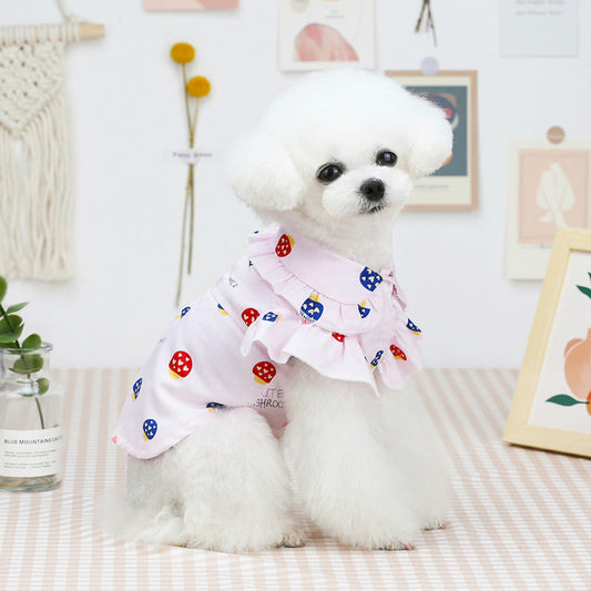 KFX-6394941 Lightweight Cotton Spring/Summer Clothes for Dogs and Cats in Multiple Sizes