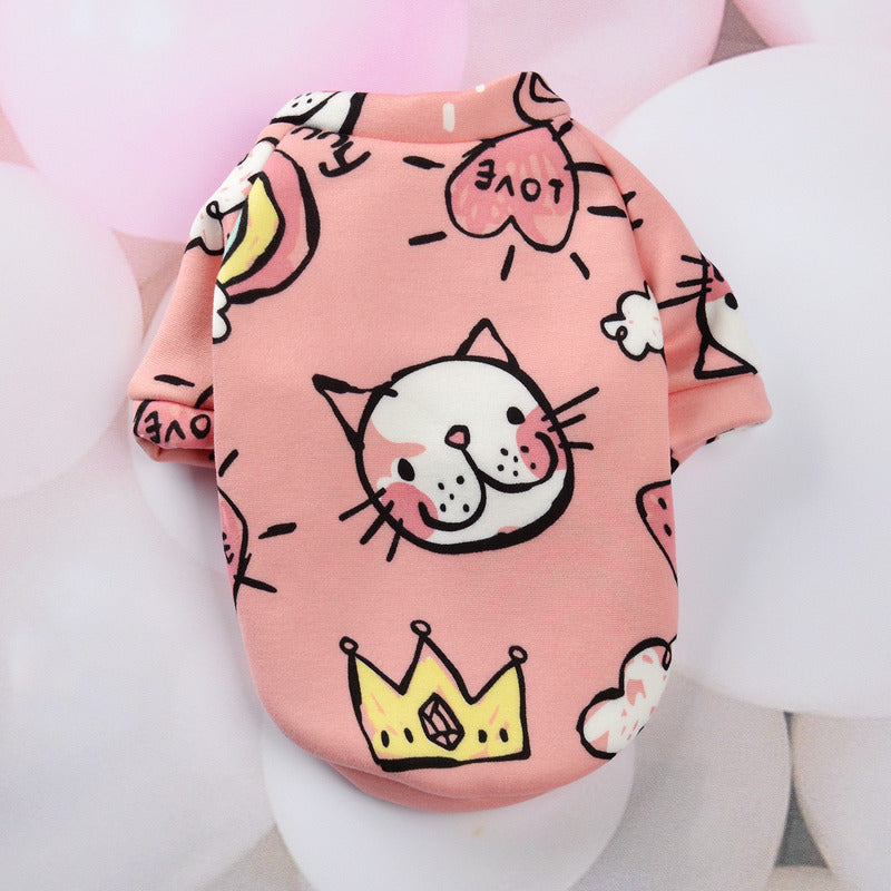KFX-6395837 Cozy Polyester Pet Clothes for Small Dogs - Autumn/Winter Collection