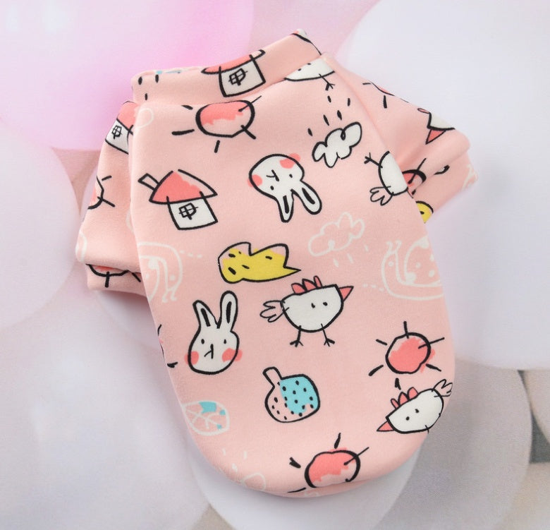 KFX-6395837 Cozy Polyester Pet Clothes for Small Dogs - Autumn/Winter Collection