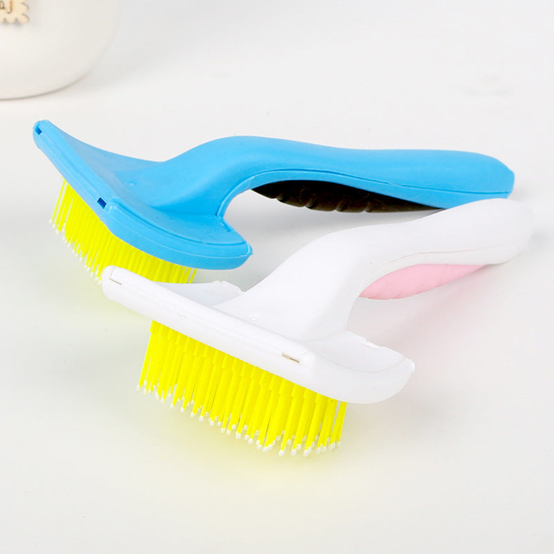 KFX-6396349 Stainless Steel Needle Comb and Wooden Brush for Pet Fur Grooming