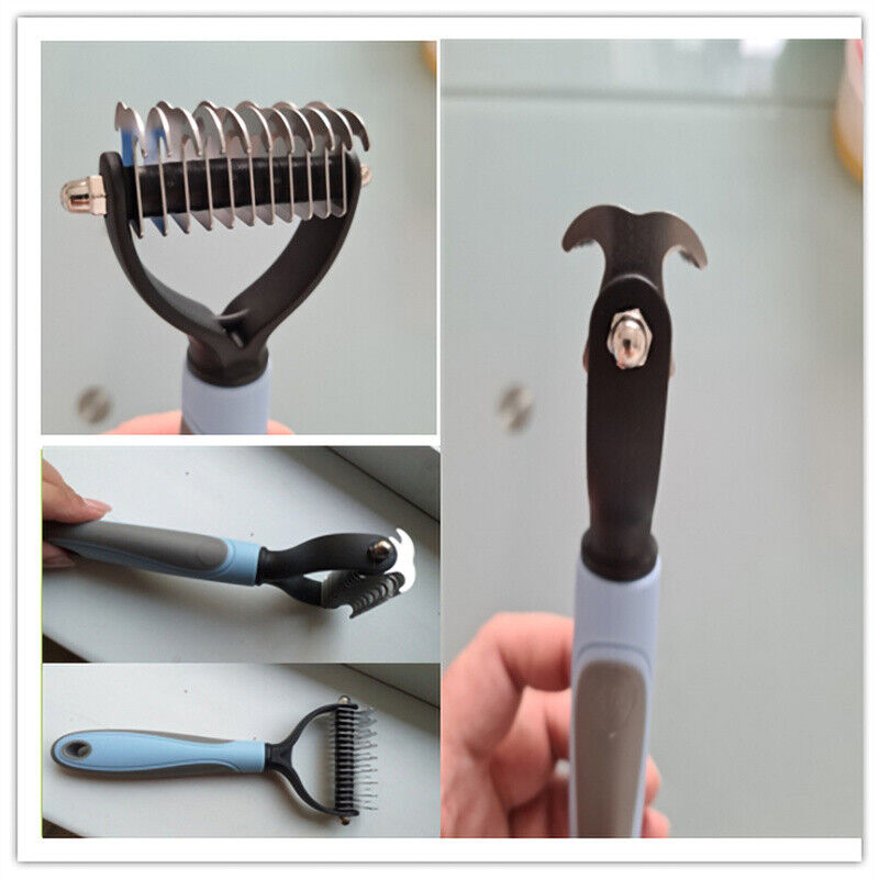 KFX-6398013 Dual-Sided Grooming Brush for Dogs and Cats - Deshedding Tool for Effective Fur Removal