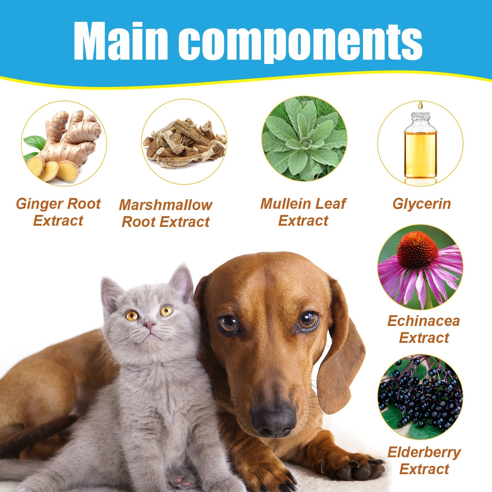 KFX-6398397 Herbal Cough Relief Drops for Pets with Natural Extracts, 60ml