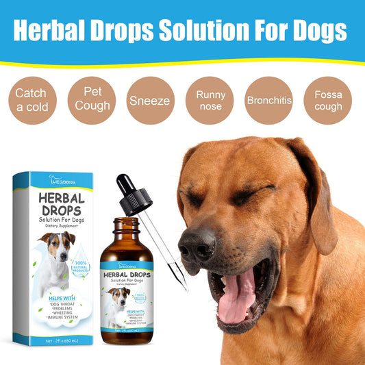 KFX-6398397 Herbal Cough Relief Drops for Pets with Natural Extracts, 60ml