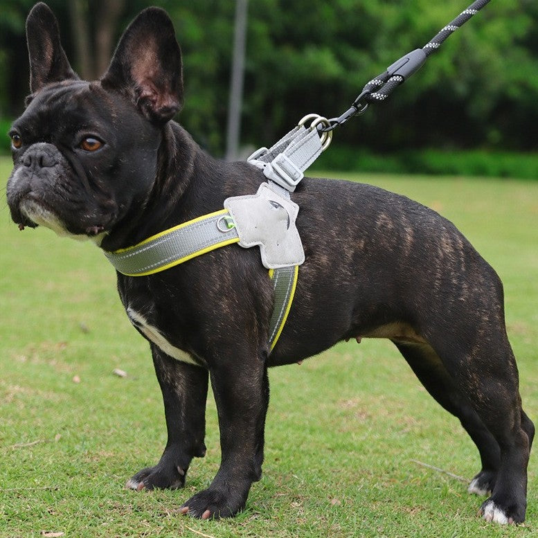 KFX-6399805 Breathable Mesh Dog Harness with Hand Holding Rope in Multiple Colors