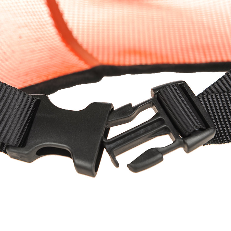 KFX-6400189 Puppy Anti-Bite and Bark Mesh Mouth Cover - Adjustable Sizes in Orange and Black