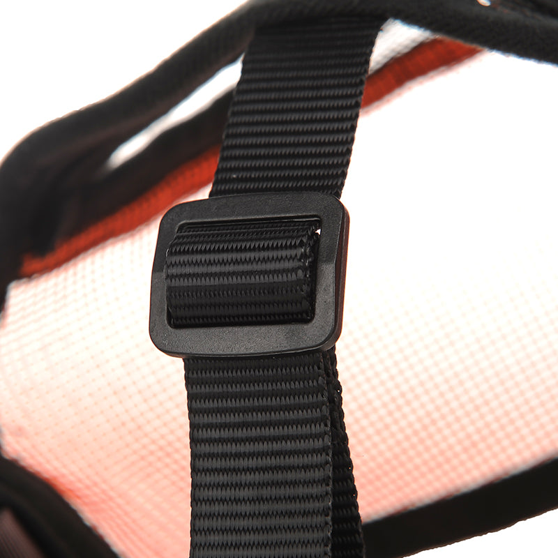 KFX-6400189 Puppy Anti-Bite and Bark Mesh Mouth Cover - Adjustable Sizes in Orange and Black