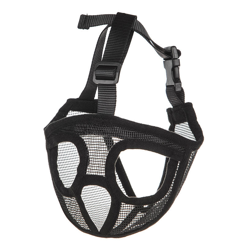 KFX-6400189 Puppy Anti-Bite and Bark Mesh Mouth Cover - Adjustable Sizes in Orange and Black