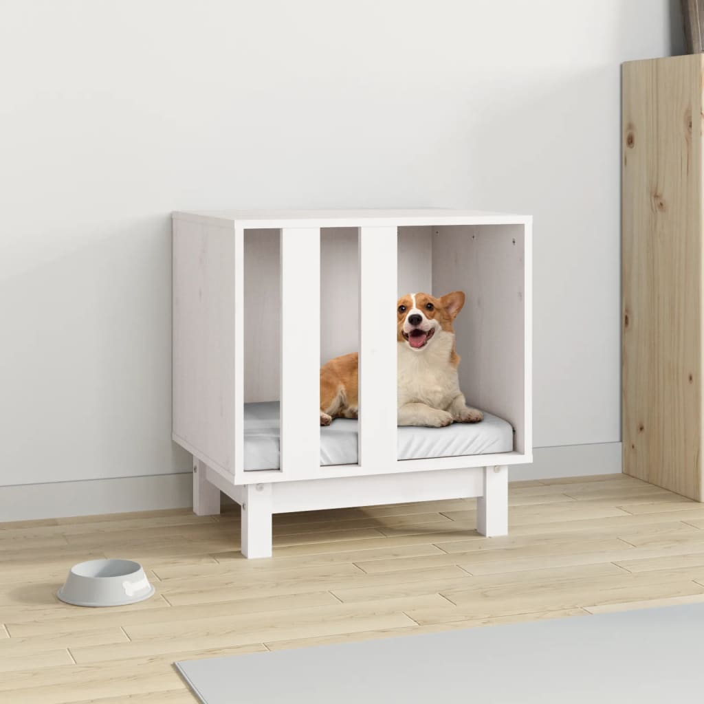 KFX-6400573 Solid Pine Wood Dog House with Multiple Size Options - Comfortable Cozy Shelter for Pets