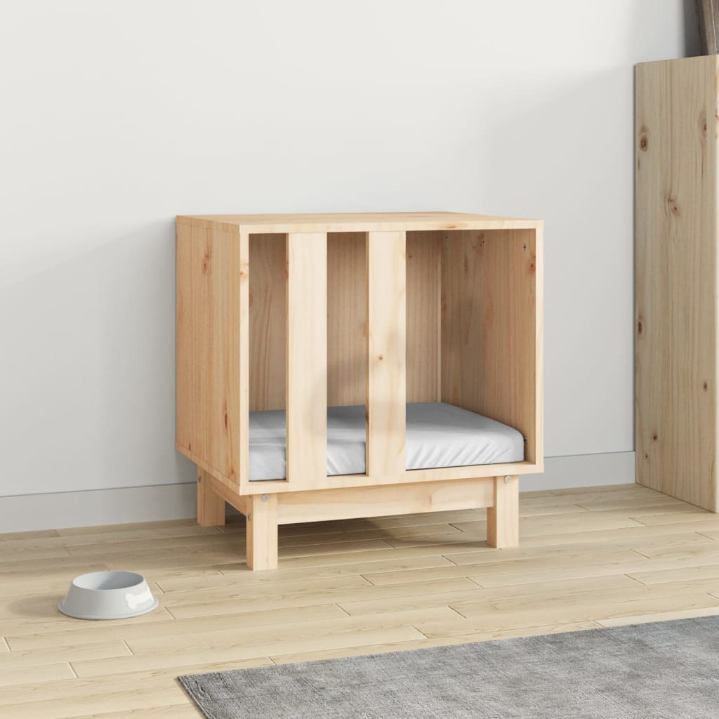 KFX-6400573 Solid Pine Wood Dog House with Multiple Size Options - Comfortable Cozy Shelter for Pets