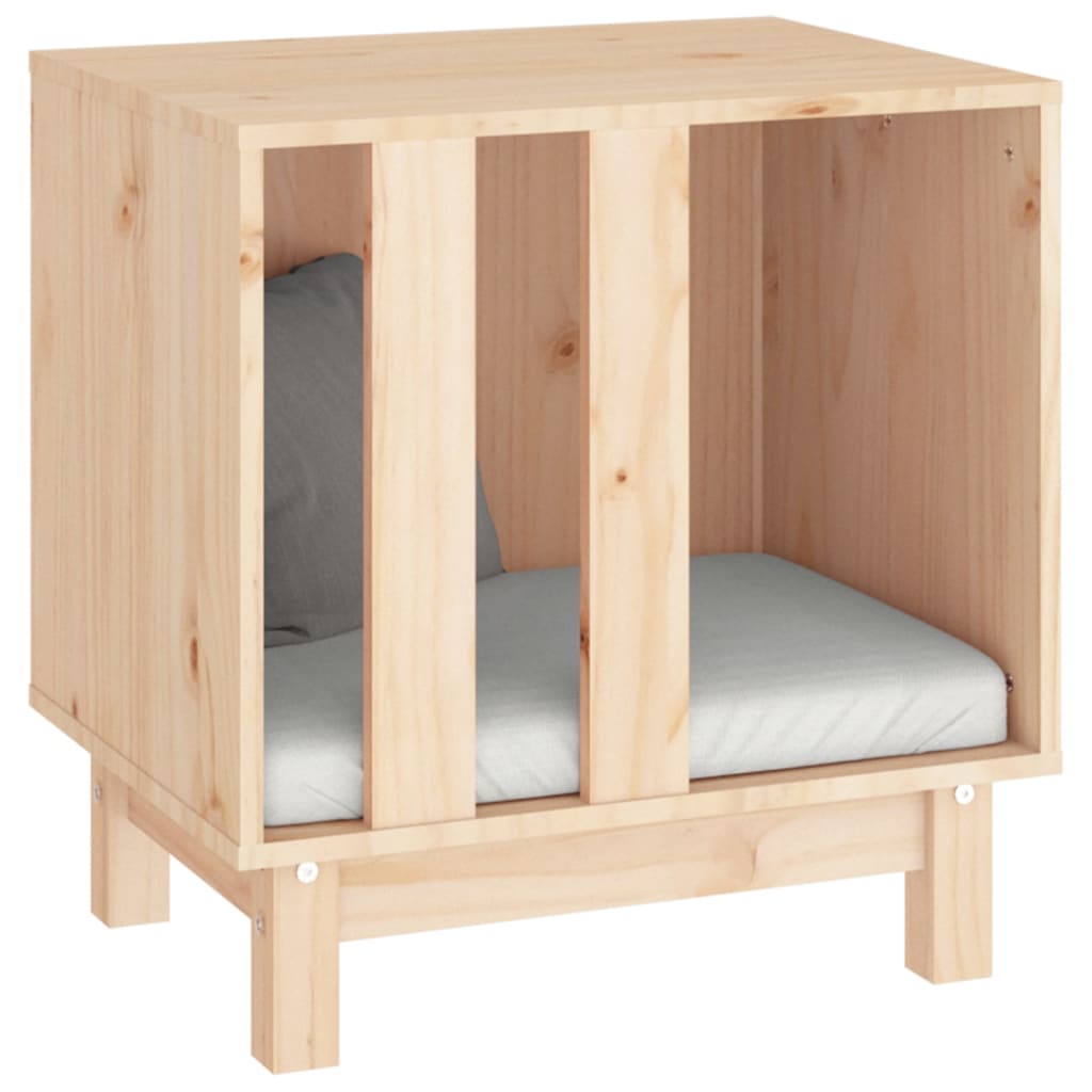 KFX-6400573 Solid Pine Wood Dog House with Multiple Size Options - Comfortable Cozy Shelter for Pets