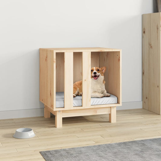 KFX-6400573 Solid Pine Wood Dog House with Multiple Size Options - Comfortable Cozy Shelter for Pets