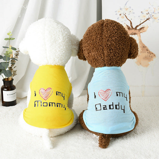 KFX-6401085 Personalized Cartoon Dog Vest in Multiple Colors and Sizes