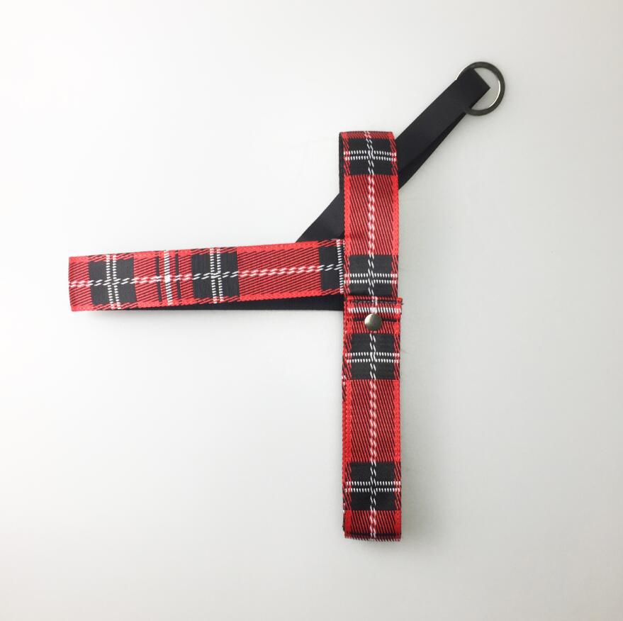 KFX-6405565 Adjustable Lattice Dog Harness with 150cm Leash - Red, Yellow, Gray, Multiple Sizes Available