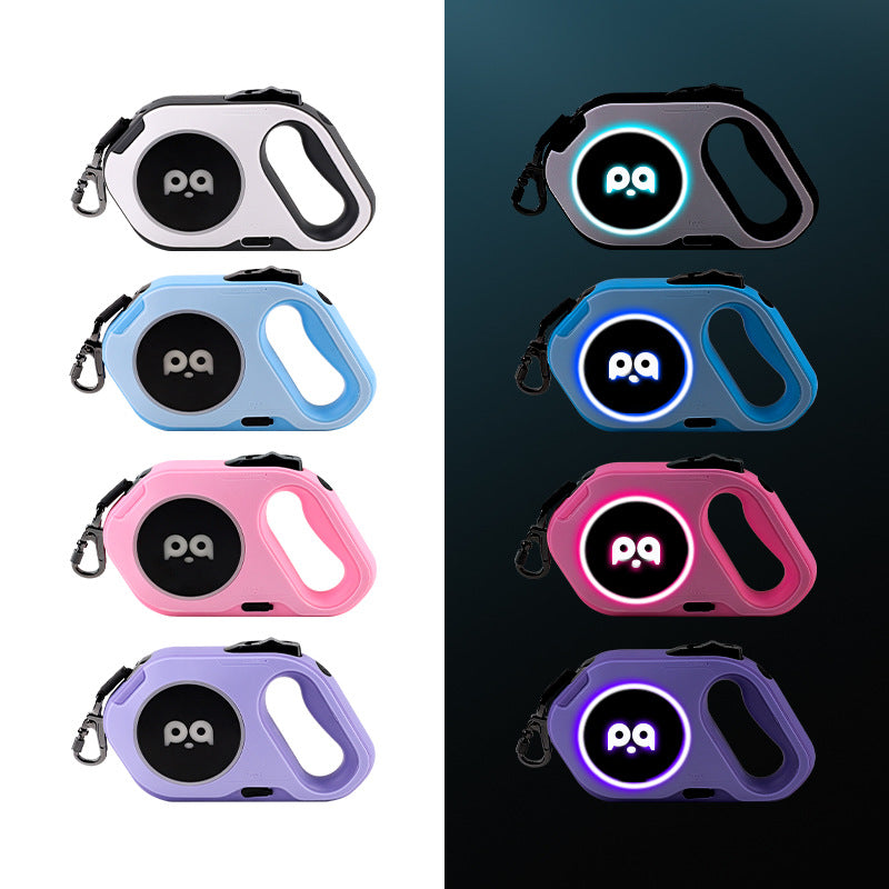 KFX-6406077 LED Retractable Dog Leash with Light - USB Rechargeable, Multiple Colors Available