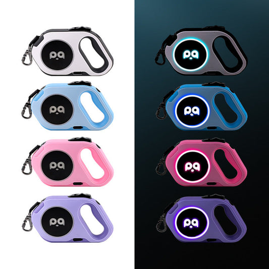 KFX-6406077 LED Retractable Dog Leash with Light - USB Rechargeable, Multiple Colors Available