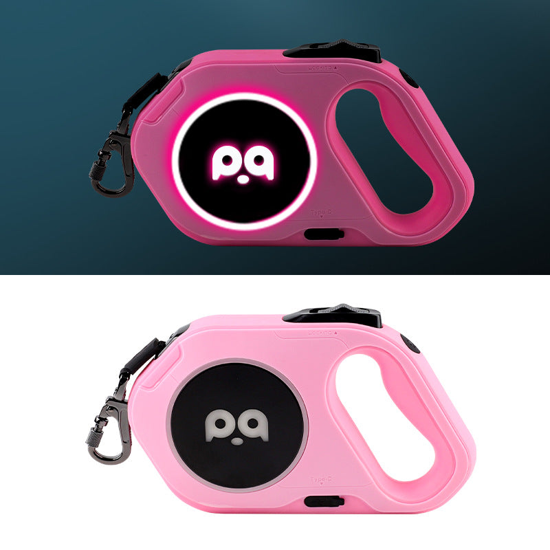 KFX-6406077 LED Retractable Dog Leash with Light - USB Rechargeable, Multiple Colors Available