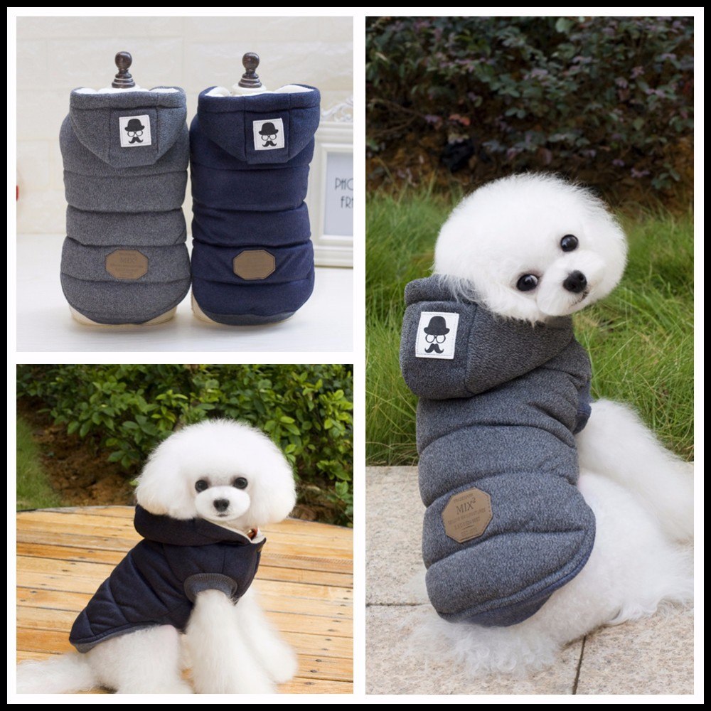 KFX-6410429 Cozy Small Pet Cotton Jacket with Lamb Wool Lining for Autumn and Winter