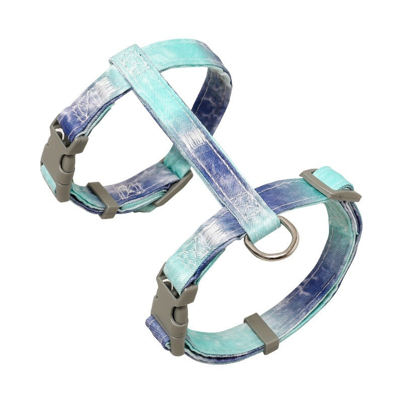 KFX-6411837 I-shaped Pet Traction Rope for Secure Walking - Polyester Material, Available in Pale Blue-Green, Deciduous Yellow, Spider Silk Powder