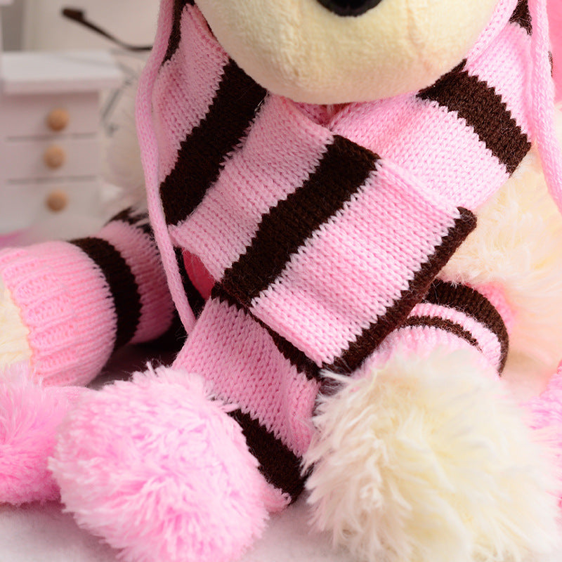 KFX-6414397 Three-Piece Warm Pet Hat, Scarf, and Foot Cover Set for Winter Protection