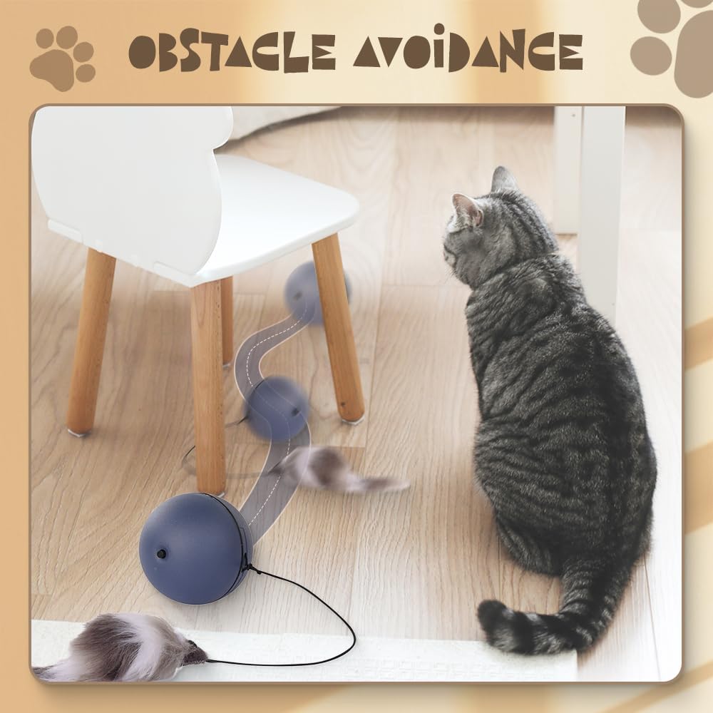 KFX-6415293 Automatic Self-Rolling Cat and Dog Ball Toy for Interactive Play and Exercise