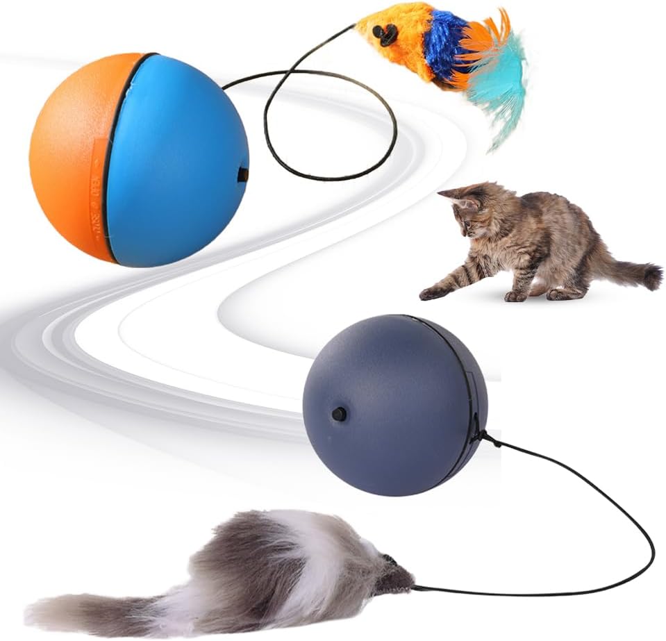 KFX-6415293 Automatic Self-Rolling Cat and Dog Ball Toy for Interactive Play and Exercise