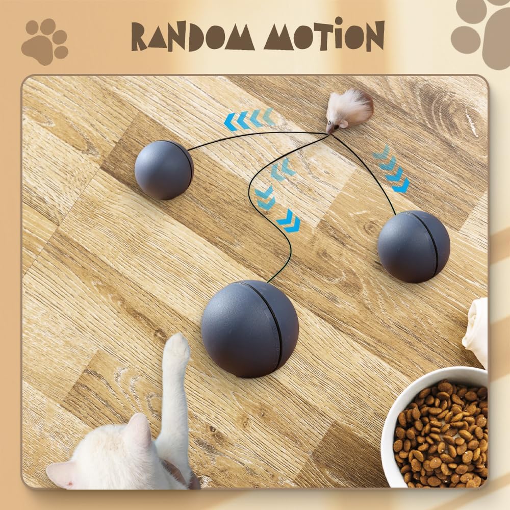 KFX-6415293 Automatic Self-Rolling Cat and Dog Ball Toy for Interactive Play and Exercise