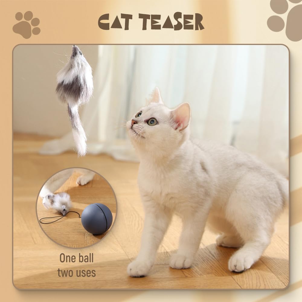 KFX-6415293 Automatic Self-Rolling Cat and Dog Ball Toy for Interactive Play and Exercise