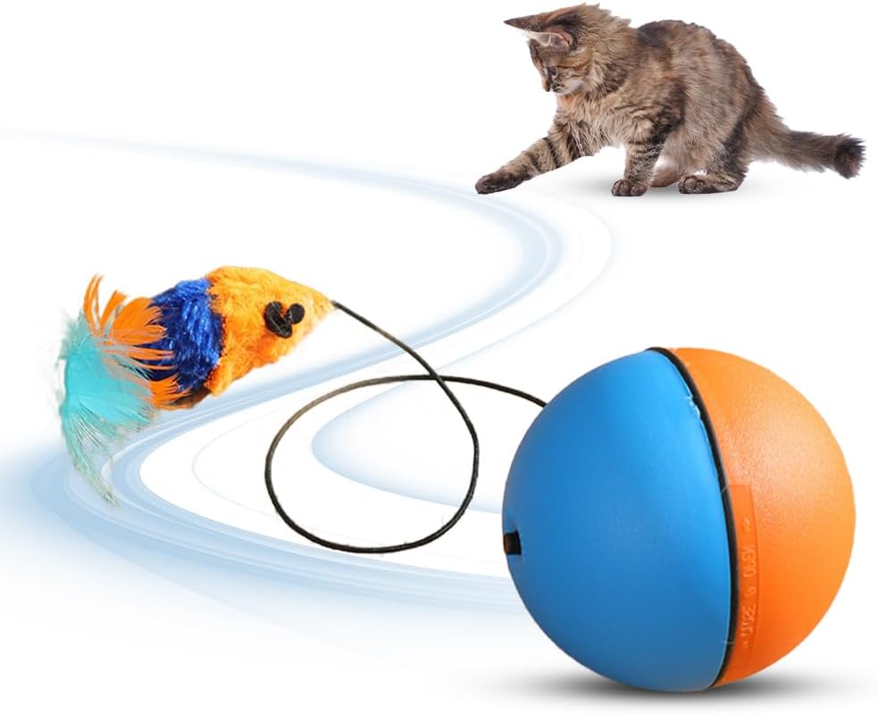 KFX-6415293 Automatic Self-Rolling Cat and Dog Ball Toy for Interactive Play and Exercise